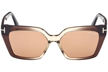 Sunčane naočale Tom Ford FT1030 47J Cat Eye Smeđi