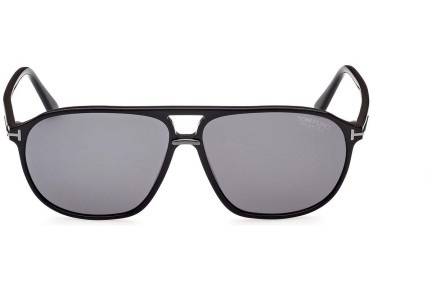 Sunčane naočale Tom Ford FT1026-N 01D Polarized Pilotski Crni