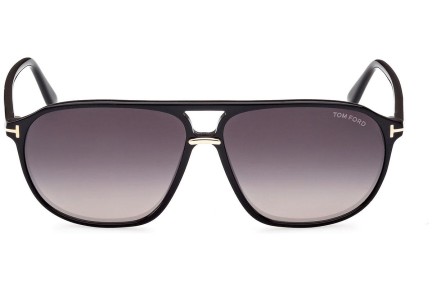 Sunčane naočale Tom Ford FT1026 01B Pilotski Crni