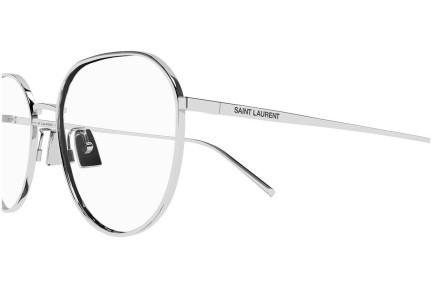 Naočale Saint Laurent SL484 002 Okrugao Srebrni