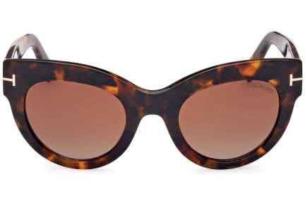 Sunčane naočale Tom Ford Lucilla FT1063 52T Cat Eye Havana