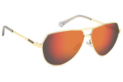 Sunčane naočale Polaroid PLD2145/G/S/X J5G/OZ Polarized Pilotski Zlatni