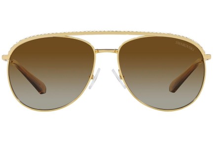 Sunčane naočale Swarovski SK7005 4004T5 Polarized Pilotski Zlatni