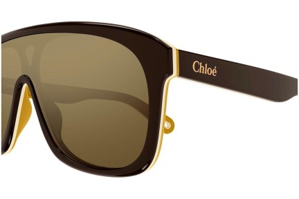 Sunčane naočale Chloe CH0212S 001 Spojene | Shield Smeđi