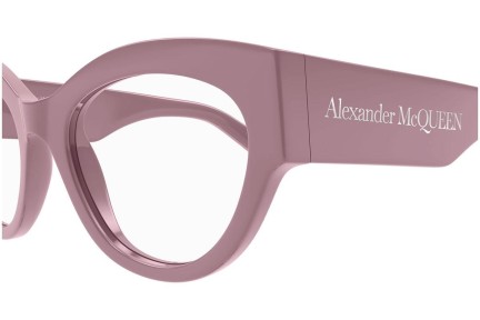 Naočale Alexander McQueen AM0435O 003 Cat Eye Ružičasti