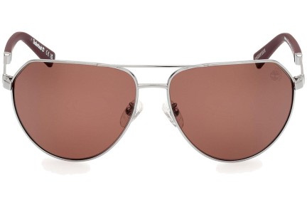 Sunčane naočale Timberland TB9340-H 08H Polarized Pilotski Srebrni