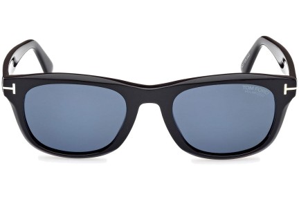 Sunčane naočale Tom Ford Kendel FT1076 01M Polarized Kvadratni Crni