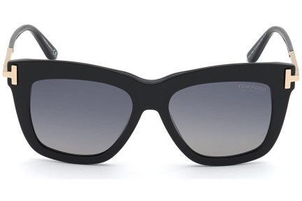 Sunčane naočale Tom Ford FT0822 01D Polarized Kvadratni Crni