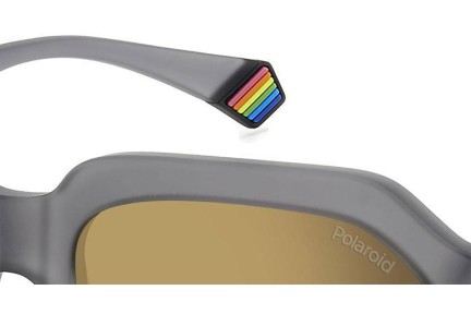 Sunčane naočale Polaroid PLD6212/S/X RIW/LM Polarized Pravokutan Sivi