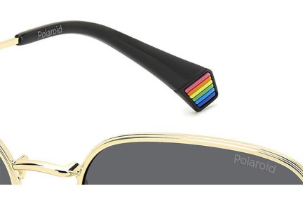 Sunčane naočale Polaroid PLD6214/S/X 2F7/M9 Polarized Pravokutan Zlatni