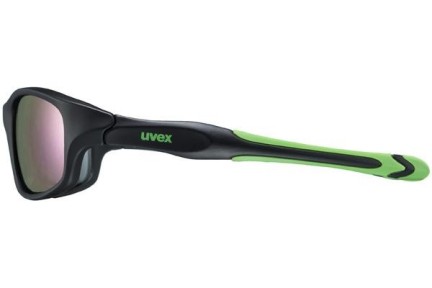 Sunčane naočale uvex sportstyle 507 Black Mat / Green S3 Kvadratni Crni