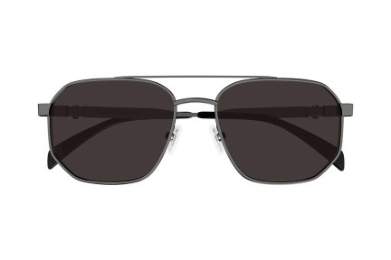 Sunčane naočale Alexander McQueen AM0458S 001 Pilotski Sivi