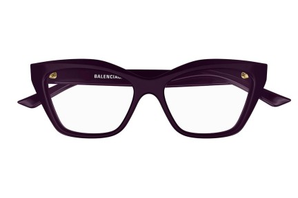 Naočale Balenciaga BB0342O 007 Cat Eye Ljubičasti