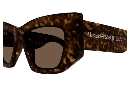 Sunčane naočale Alexander McQueen AM0448S 002 Cat Eye Havana