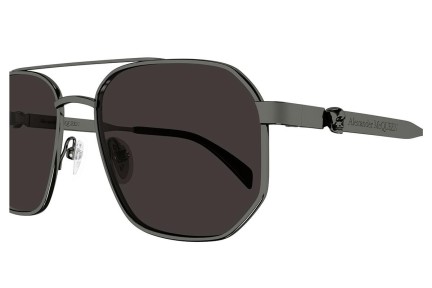 Sunčane naočale Alexander McQueen AM0458S 001 Pilotski Sivi