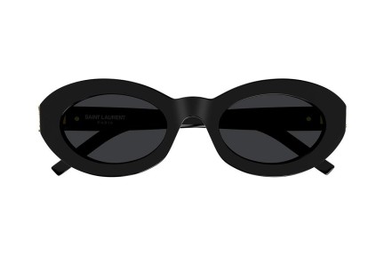 Sunčane naočale Saint Laurent SLM136 001 Okrugao Crni