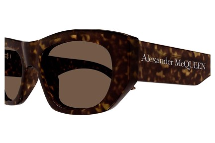 Sunčane naočale Alexander McQueen AM0450S 002 Pravokutan Havana