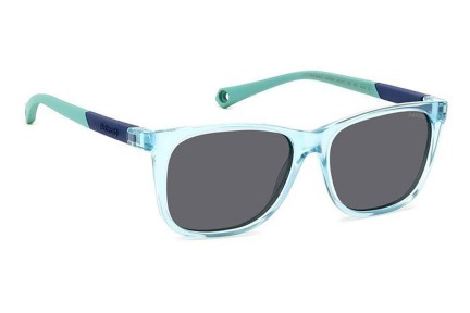 Sunčane naočale Polaroid Junior PLD8058/S MVU/M9 Polarized Pravokutan Plavi