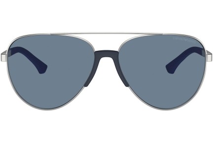 Sunčane naočale Emporio Armani EA2059 30452V Polarized Pilotski Srebrni