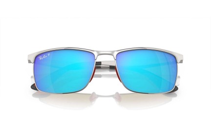 Sunčane naočale Ray-Ban RB3726M F007A1 Polarized Pravokutan Srebrni