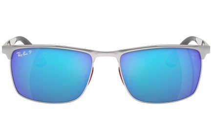 Sunčane naočale Ray-Ban RB3726M F007A1 Polarized Pravokutan Srebrni