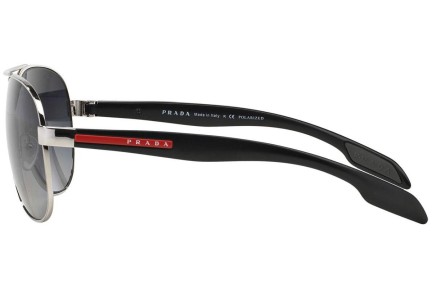 Sunčane naočale Prada Linea Rossa PS53PS 1BC5W1 Polarized Pilotski Srebrni