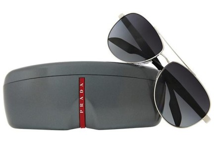 Sunčane naočale Prada Linea Rossa PS53PS 1BC5W1 Polarized Pilotski Srebrni