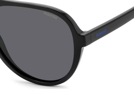 Sunčane naočale Polaroid Junior PLD8046/S/T 807/M9 Polarized Pilotski Crni