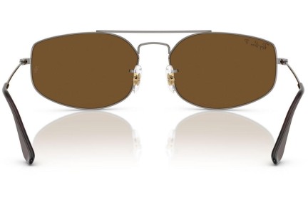 Sunčane naočale Ray-Ban RB3845 004/57 Polarized Pravokutan Sivi