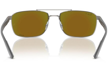 Sunčane naočale Ray-Ban RB3737CH 004/A1 Polarized Pravokutan Sivi