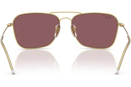 Sunčane naočale Ray-Ban Caravan Reverse RBR0102S 001/LB Polarized Pravokutan Zlatni