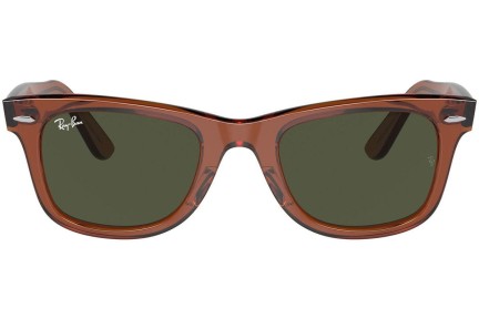 Sunčane naočale Ray-Ban Wayfarer RB2140F 677631 Kvadratni Smeđi