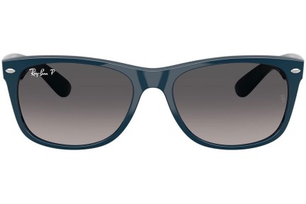 Sunčane naočale Ray-Ban New Wayfarer RB2132 6796M3 Polarized Kvadratni Plavi