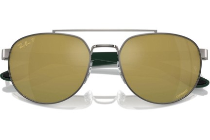 Sunčane naočale Ray-Ban RB3736CH 92696O Polarized Pravokutan Sivi