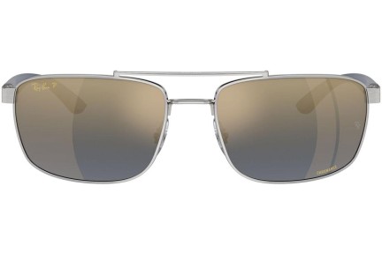 Sunčane naočale Ray-Ban RB3737CH 003/J0 Polarized Pravokutan Srebrni