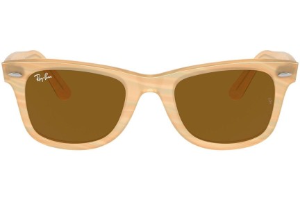 Sunčane naočale Ray-Ban Wayfarer RB2140F 140833 Kvadratni Smeđi