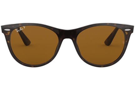 Sunčane naočale Ray-Ban Wayfarer II Classic RB2185 902/57 Polarized Kvadratni Havana