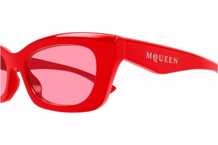 Sunčane naočale Alexander McQueen AM0474S 003 Pravokutan Crveni