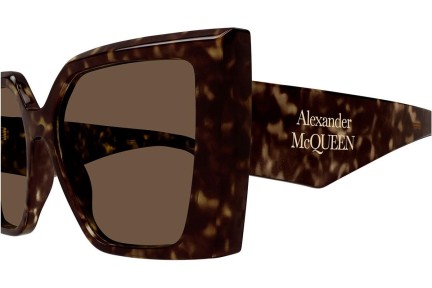 Sunčane naočale Alexander McQueen AM0467S 002 Kvadratni Havana