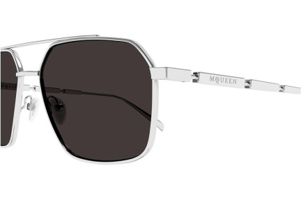 Sunčane naočale Alexander McQueen AM0477S 001 Pilotski Srebrni