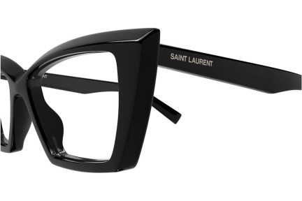 Naočale Saint Laurent SL657OPT 001 Cat Eye Crni