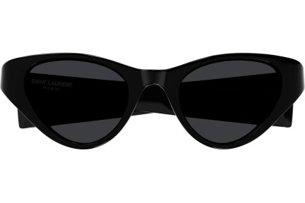 Sunčane naočale Saint Laurent SLM144 001 Cat Eye Crni