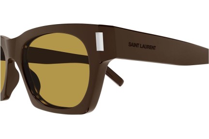 Sunčane naočale Saint Laurent SL402 021 Kvadratni Smeđi