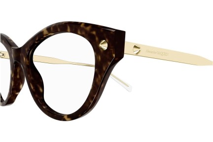 Naočale Alexander McQueen AM0485O 002 Cat Eye Havana