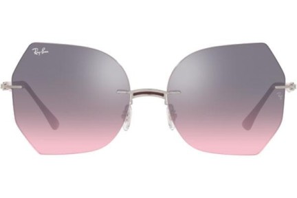 Sunčane naočale Ray-Ban Titanium Collection RB8065 003/H9 Cat Eye Srebrni