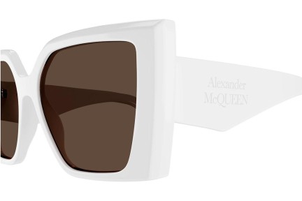 Sunčane naočale Alexander McQueen AM0467S 004 Kvadratni Bijeli