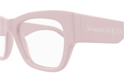 Naočale Alexander McQueen AM0436O 006 Pravokutan Ružičasti