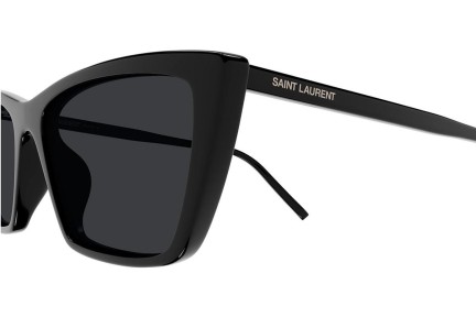 Sunčane naočale Saint Laurent SL737MICATHIN 001 Cat Eye Crni