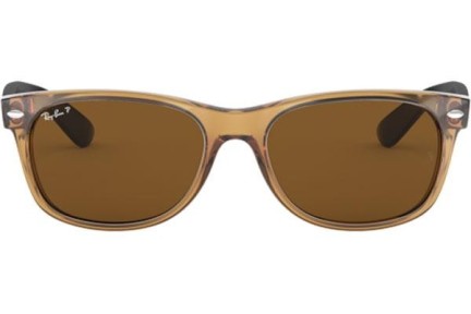 Sunčane naočale Ray-Ban New Wayfarer RB2132 945/57 Polarized Kvadratni Smeđi