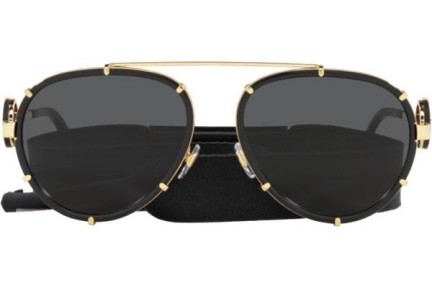 Sunčane naočale Versace Vintage Icon Pilot Clip-On VE2232 143887 Pilotski Crni